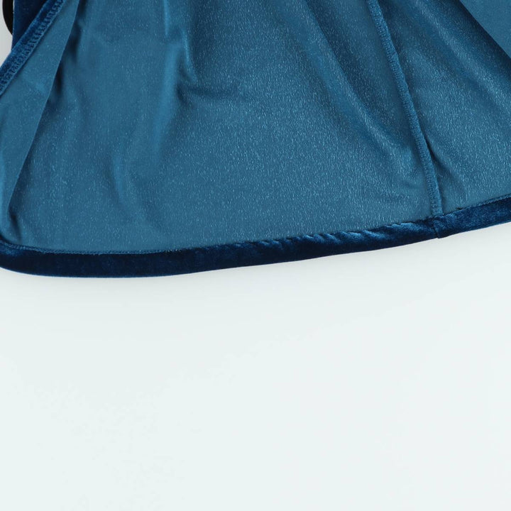 Velour long camisole dress, women's size M equivalent. unclear blue type Vintage Second Hand
