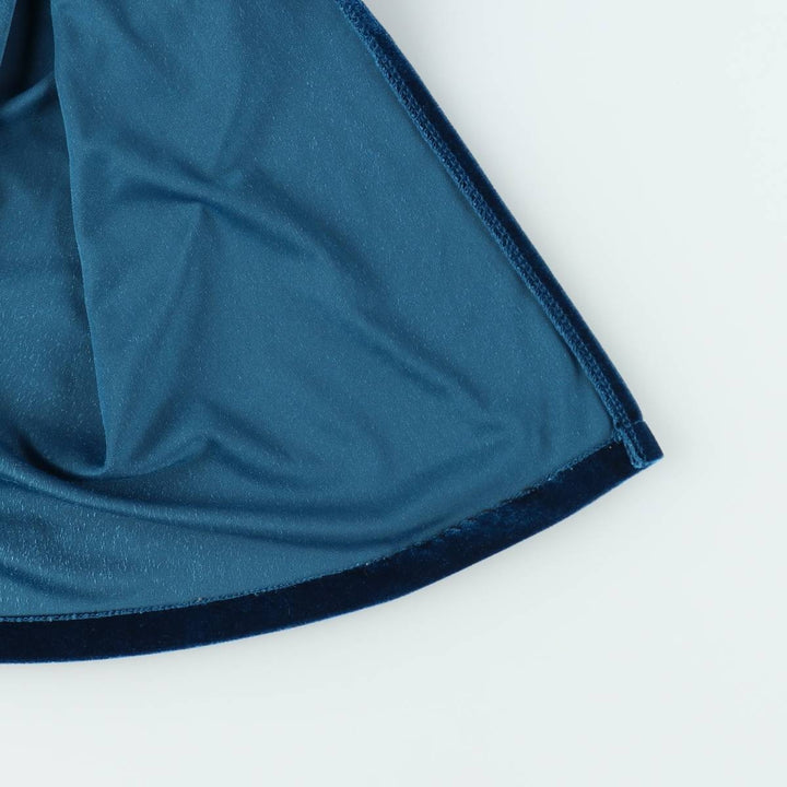 Velour long camisole dress, women's size M equivalent. unclear blue type Vintage Second Hand
