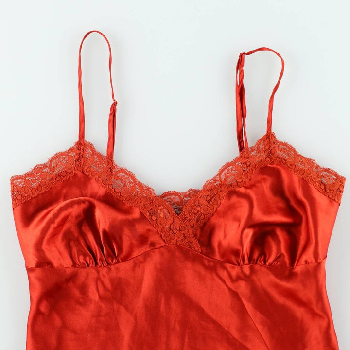 La Vie en Rose Mini Lingerie Camisole Dress Slip Dress Women's Size L (approx.) Vintage polyester red type Vintage Second Hand
