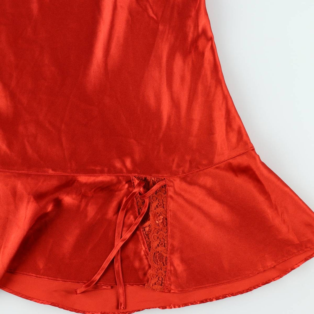 La Vie en Rose Mini Lingerie Camisole Dress Slip Dress Women's Size L (approx.) Vintage polyester red type Vintage Second Hand