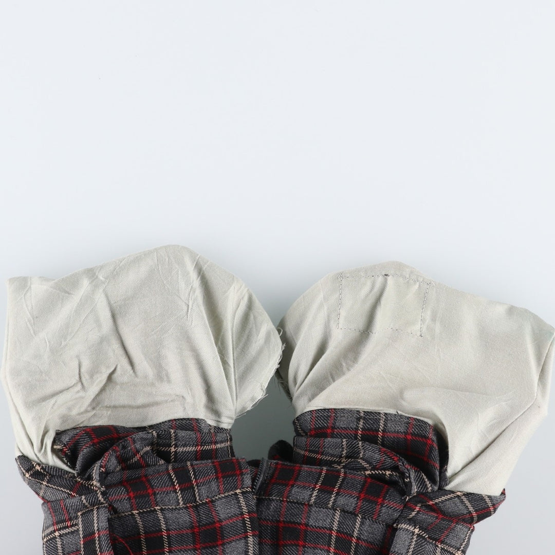 Checkered Pattern Slacks Pants, Men's W31 (approx.), Vintage unclear gray type Vintage Second Hand