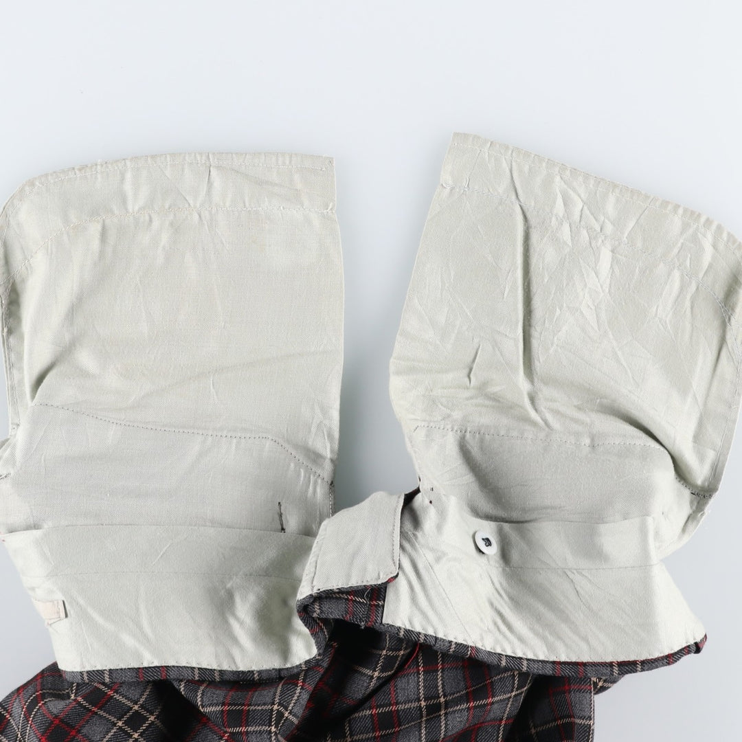 Checkered Pattern Slacks Pants, Men's W31 (approx.), Vintage unclear gray type Vintage Second Hand
