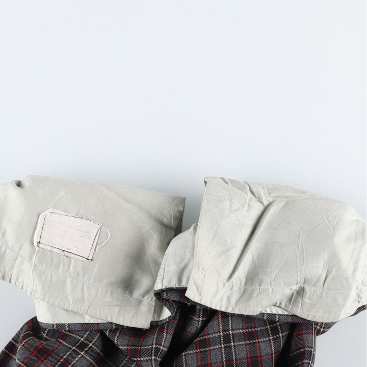 Checkered Pattern Slacks Pants, Men's W31 (approx.), Vintage unclear gray type Vintage Second Hand