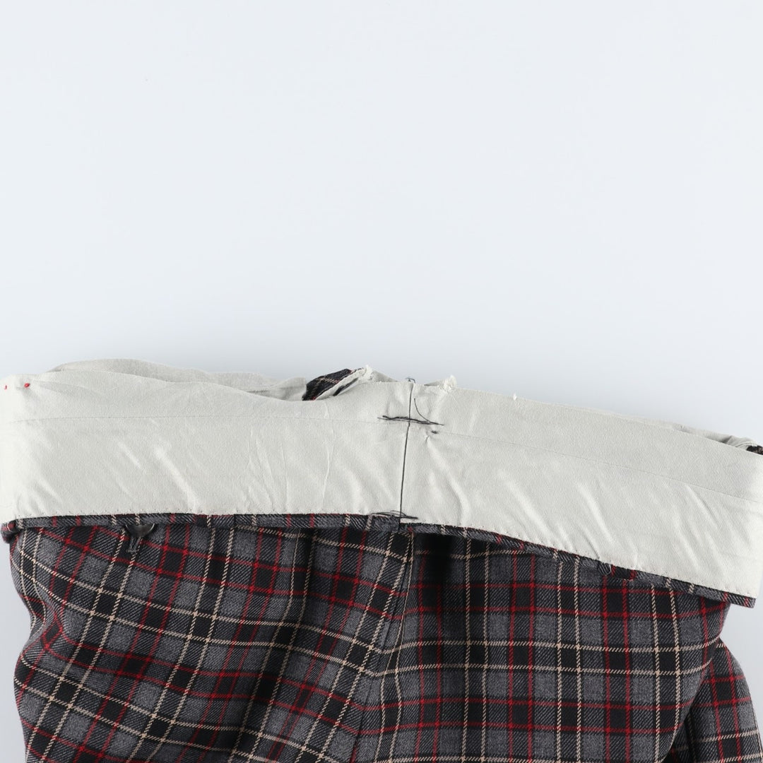 Checkered Pattern Slacks Pants, Men's W31 (approx.), Vintage unclear gray type Vintage Second Hand