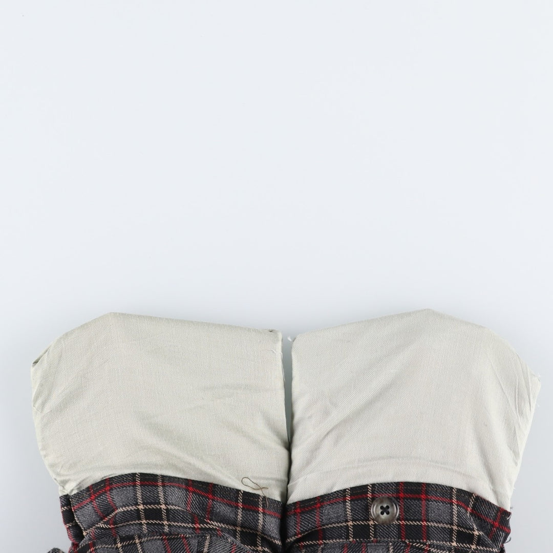 Checkered Pattern Slacks Pants, Men's W31 (approx.), Vintage unclear gray type Vintage Second Hand
