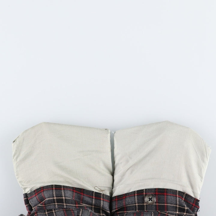 Checkered Pattern Slacks Pants, Men's W31 (approx.), Vintage unclear gray type Vintage Second Hand
