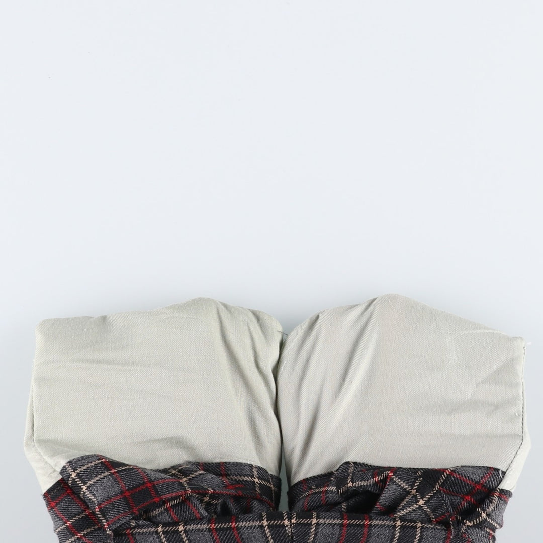 Checkered Pattern Slacks Pants, Men's W31 (approx.), Vintage unclear gray type Vintage Second Hand