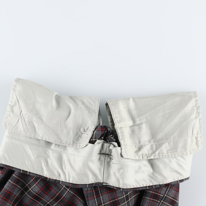 Checkered Pattern Slacks Pants, Men's W31 (approx.), Vintage unclear gray type Vintage Second Hand