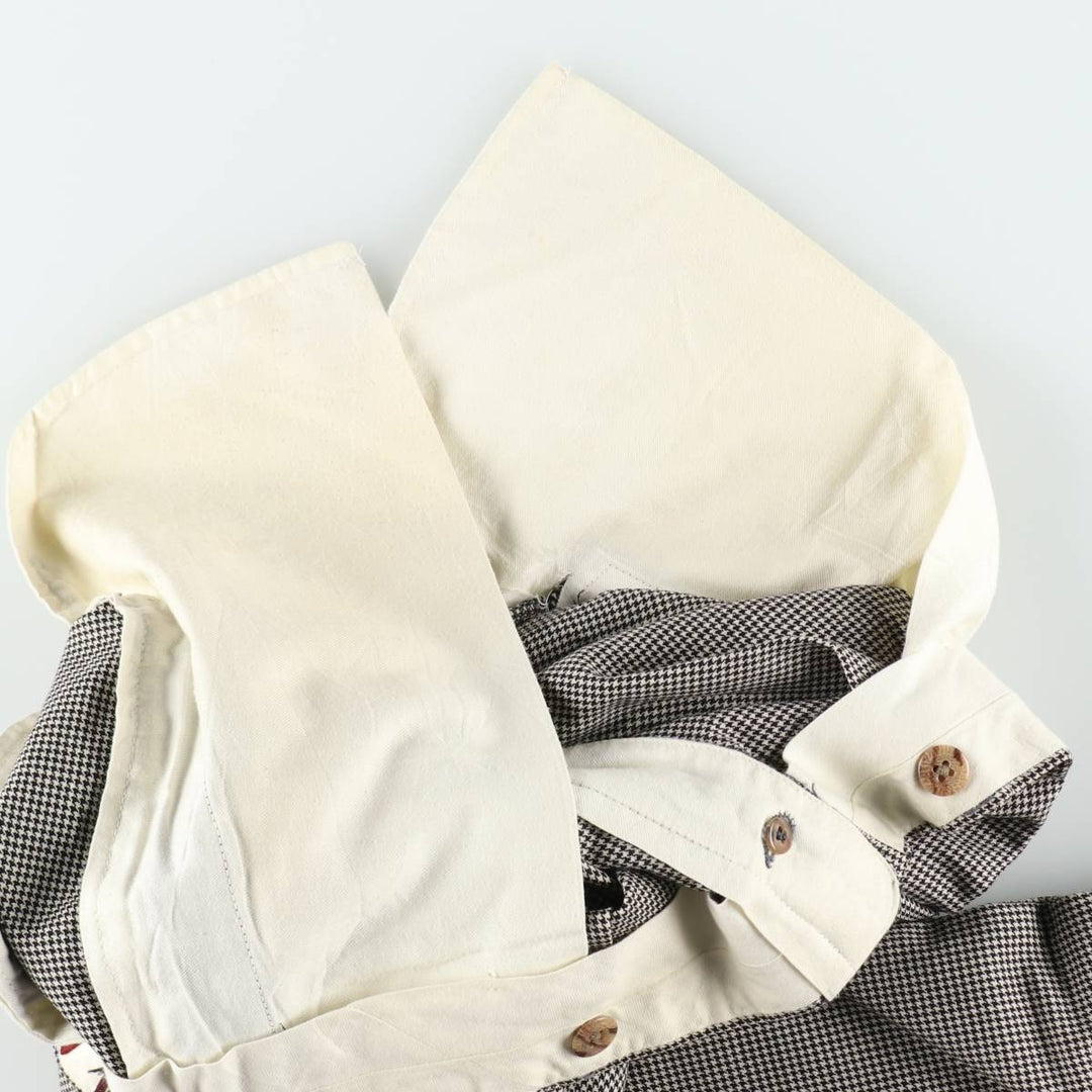 CORBIN Houndstooth Pattern Two-Pleat Slacks, Made in USA, Men's W36 (approx.), Vintage unclear pale white type Vintage Second Hand