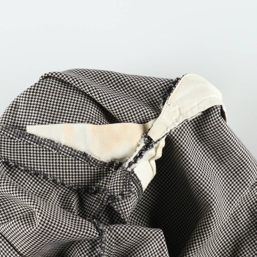 CORBIN Houndstooth Pattern Two-Pleat Slacks, Made in USA, Men's W36 (approx.), Vintage unclear pale white type Vintage Second Hand