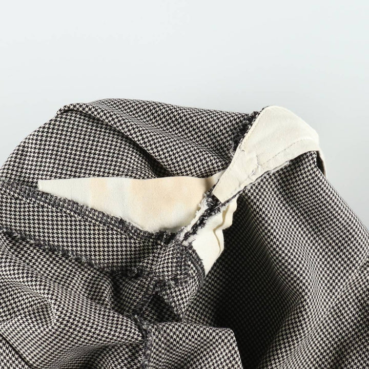 CORBIN Houndstooth Pattern Two-Pleat Slacks, Made in USA, Men's W36 (approx.), Vintage unclear pale white type Vintage Second Hand