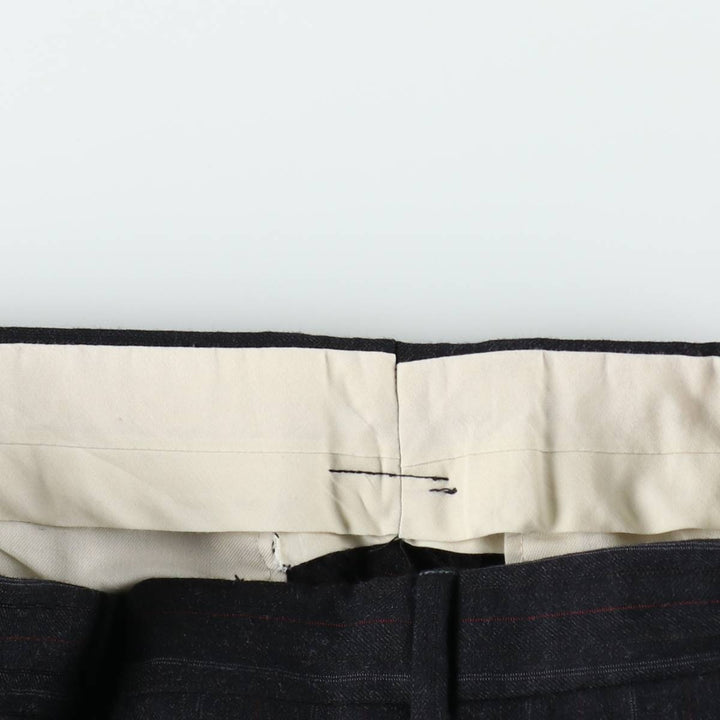 ~90'S Stripe Pattern Herringbone Slacks Pants Men's W34 (approx.) Vintage unclear black type Vintage Second Hand