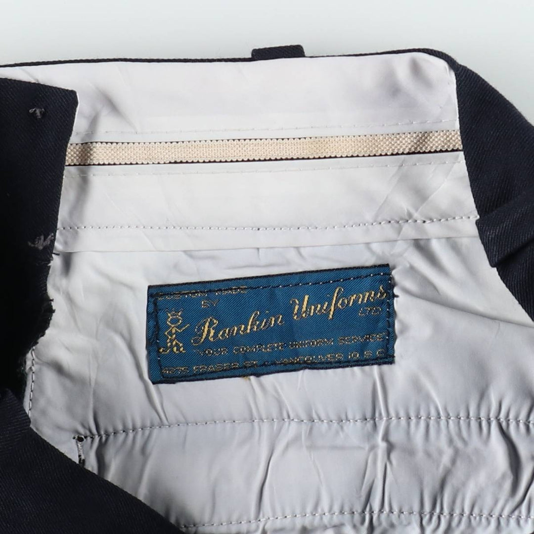1970'S Rankin Uniforms Ltd. Men's Slacks Pants (approx. W30) Vintage unclear navy blue type Vintage Second Hand