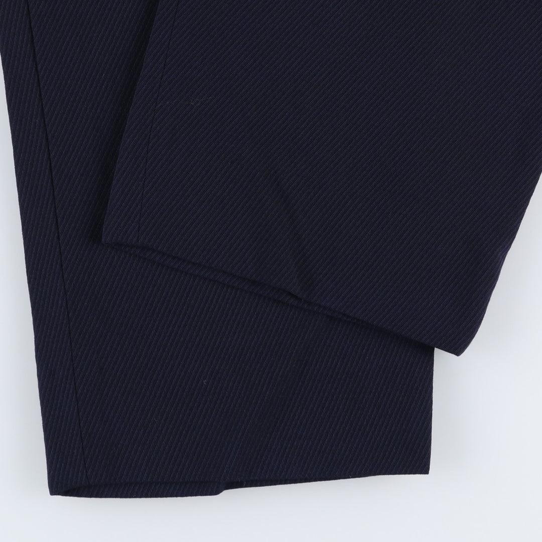 Stripe Pattern Slacks Pants Men's W32 unclear navy blue type Vintage Second Hand