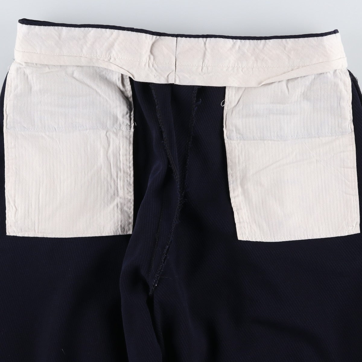 Stripe Pattern Slacks Pants Men's W32 unclear navy blue type Vintage Second Hand