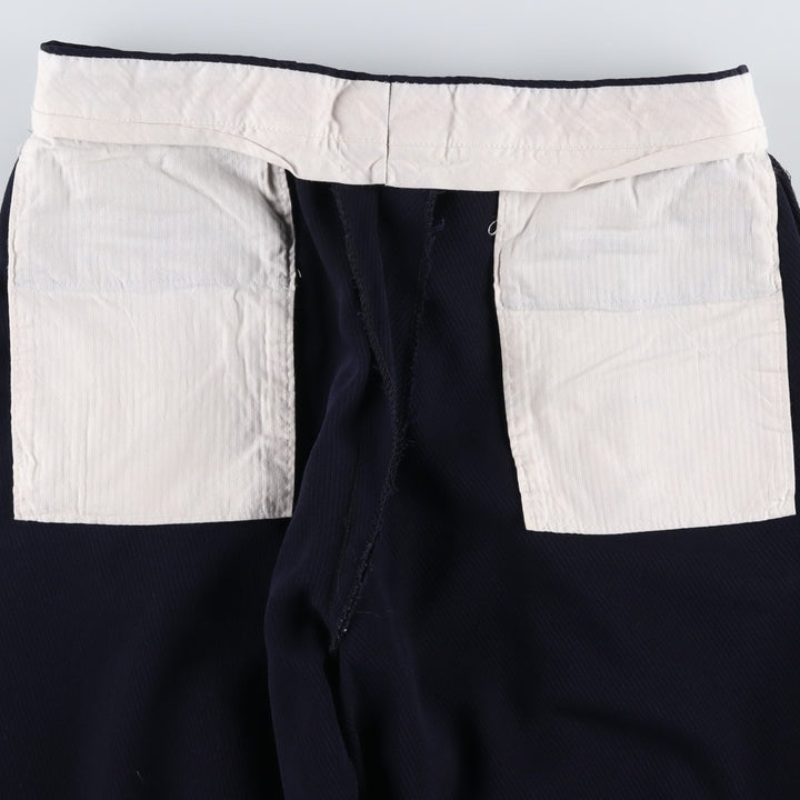 Stripe Pattern Slacks Pants Men's W32 unclear navy blue type Vintage Second Hand