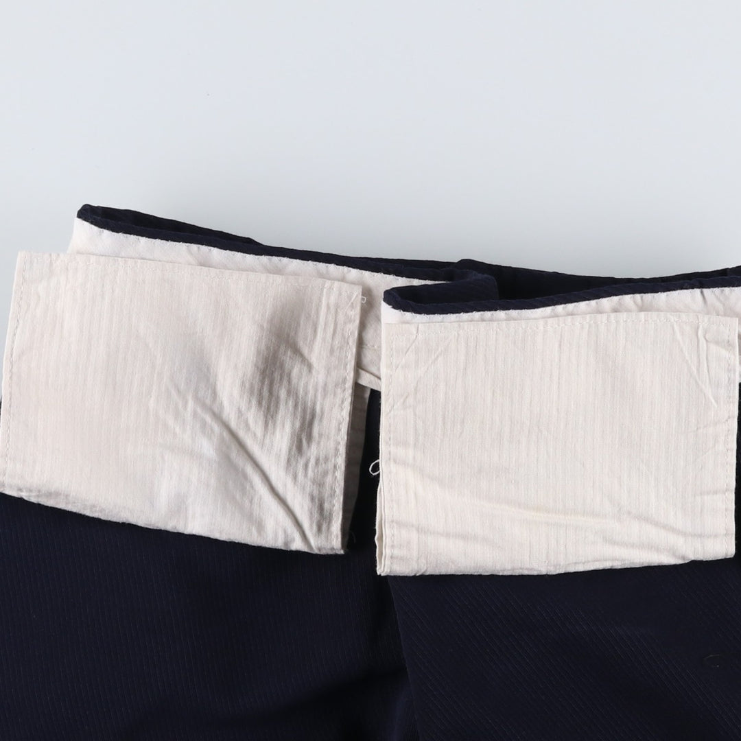Stripe Pattern Slacks Pants Men's W32 unclear navy blue type Vintage Second Hand