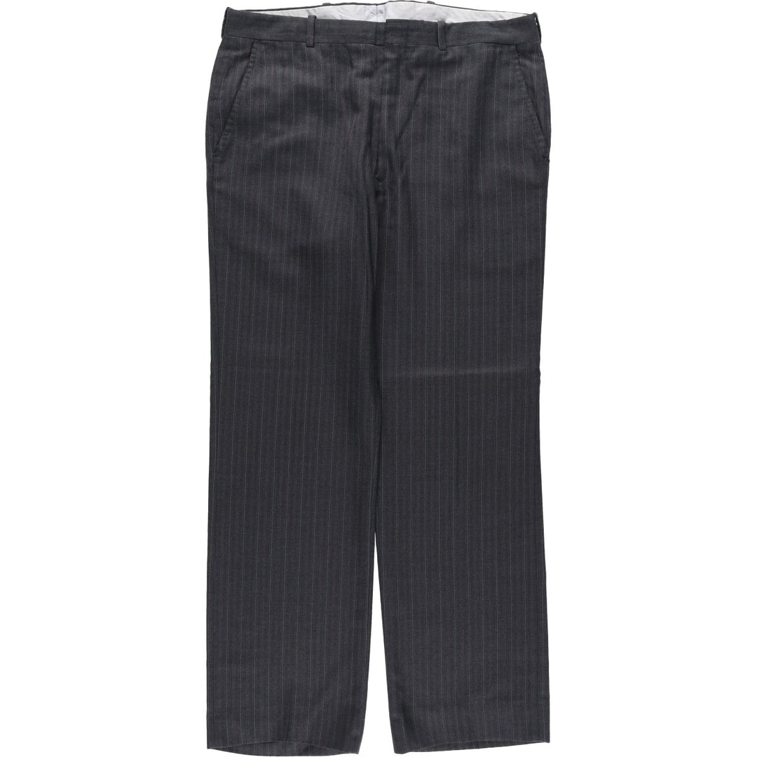 Stripe Pattern Slacks Pants Men's W34 unclear Charcoal Vintage Second Hand