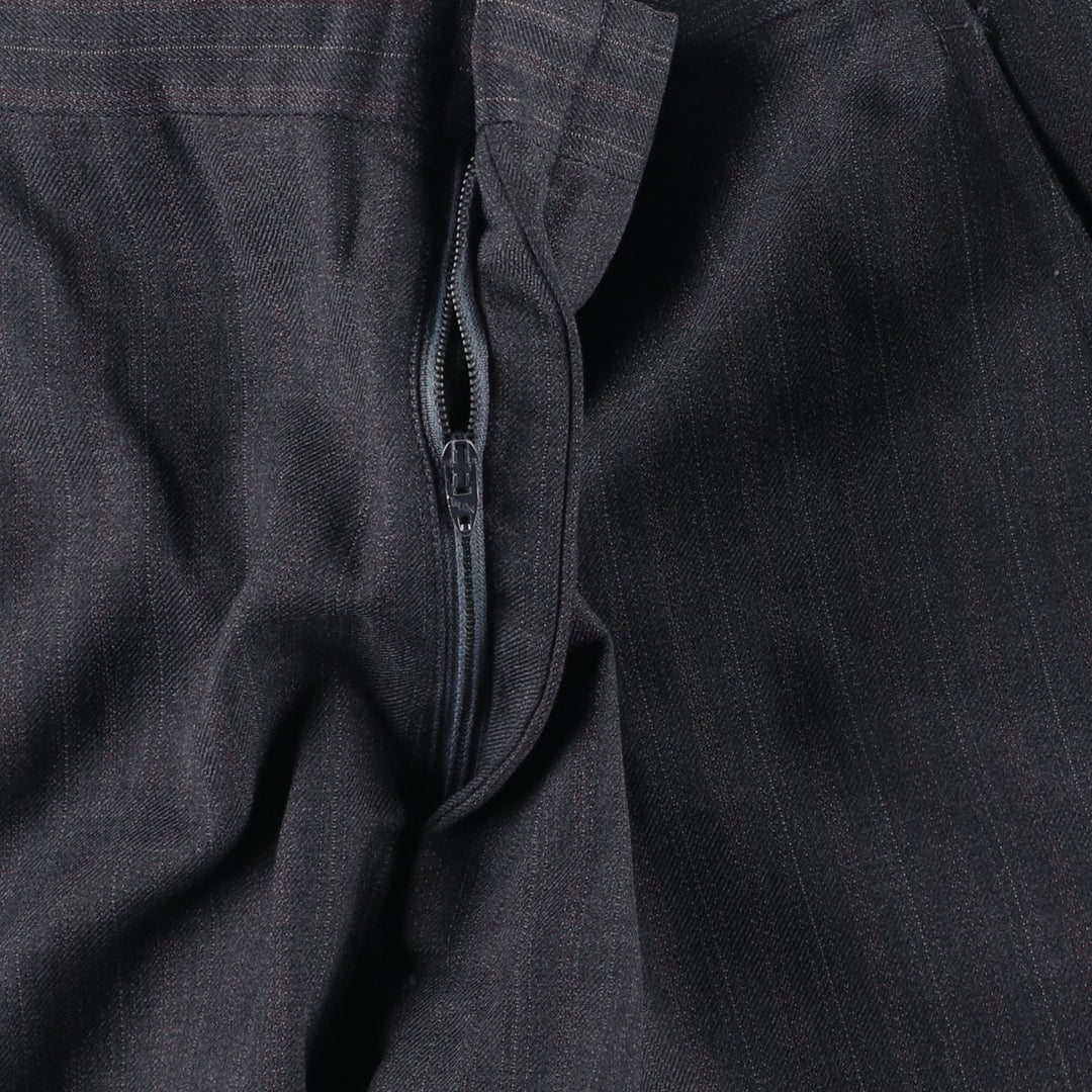 Stripe Pattern Slacks Pants Men's W34 unclear Charcoal Vintage Second Hand