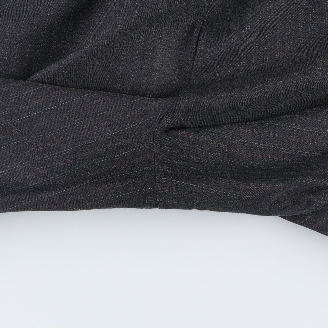 Stripe Pattern Slacks Pants Men's W34 unclear Charcoal Vintage Second Hand