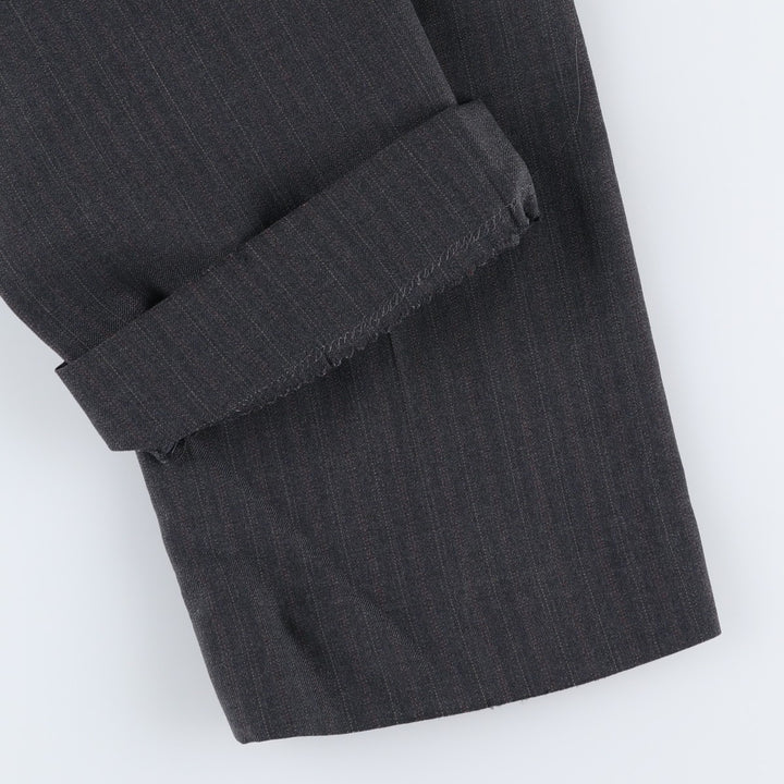 Stripe Pattern Slacks Pants Men's W34 unclear Charcoal Vintage Second Hand