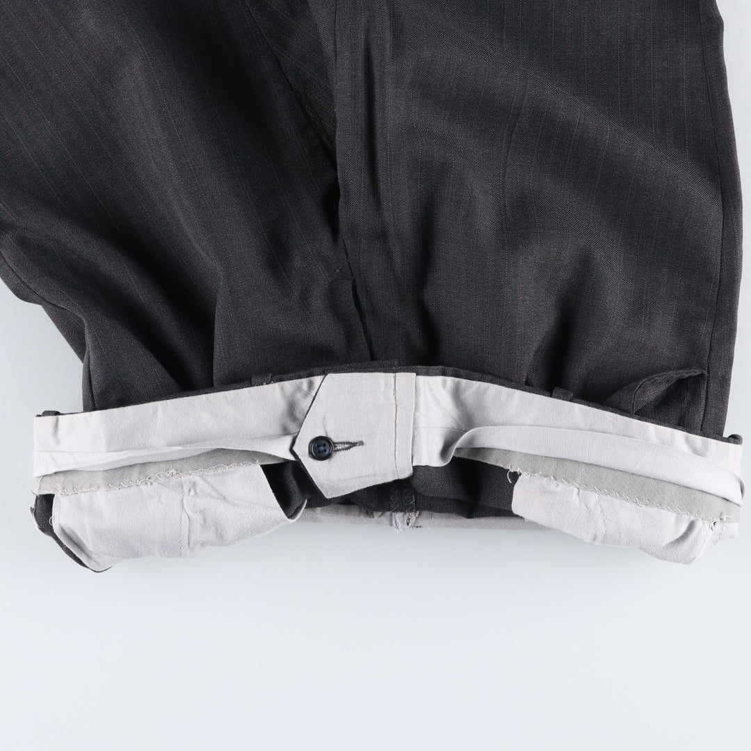 Stripe Pattern Slacks Pants Men's W34 unclear Charcoal Vintage Second Hand