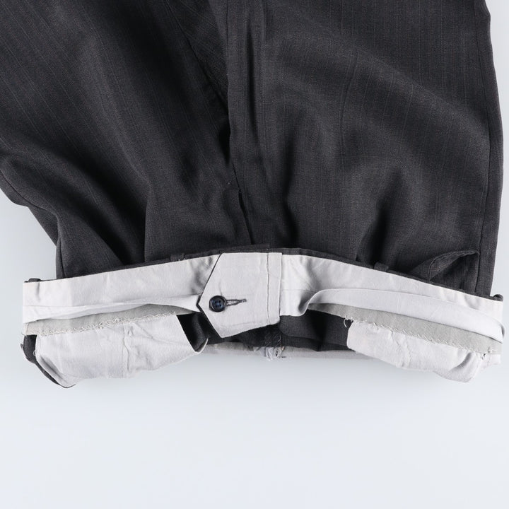 Stripe Pattern Slacks Pants Men's W34 unclear Charcoal Vintage Second Hand
