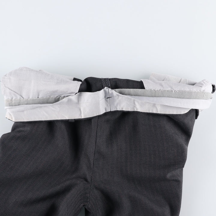 Stripe Pattern Slacks Pants Men's W34 unclear Charcoal Vintage Second Hand