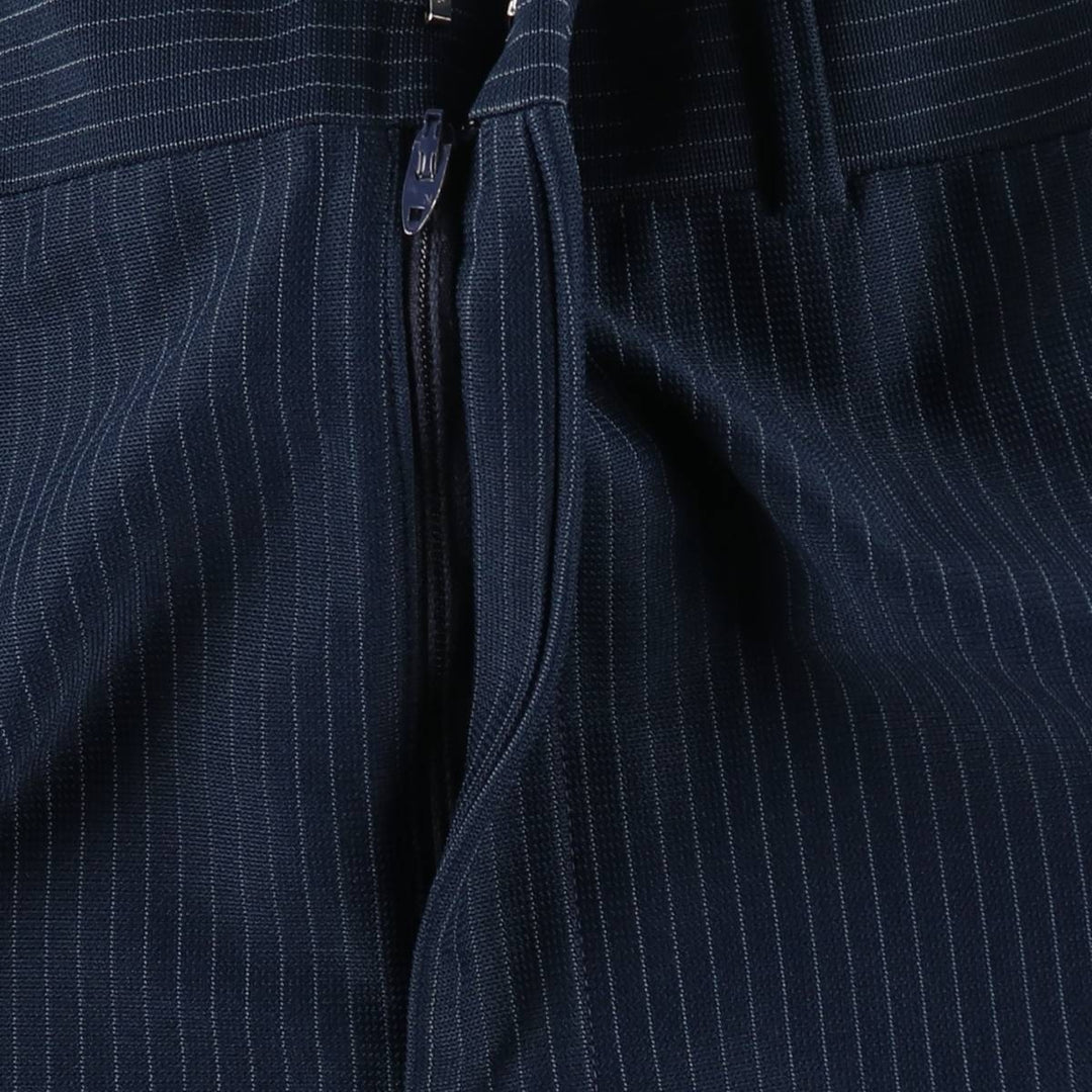 ~90'S Striped Pattern Slacks Pants Men's W34 Vintage unclear navy blue type Vintage Second Hand