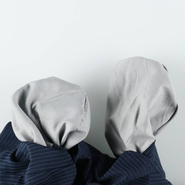 ~90'S Striped Pattern Slacks Pants Men's W34 Vintage unclear navy blue type Vintage Second Hand