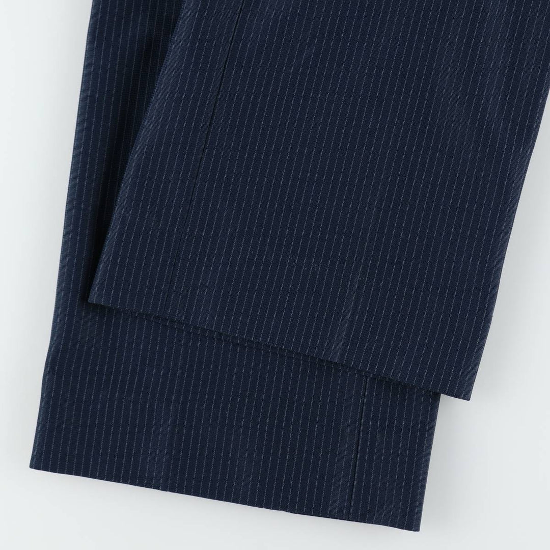 ~90'S Striped Pattern Slacks Pants Men's W34 Vintage unclear navy blue type Vintage Second Hand