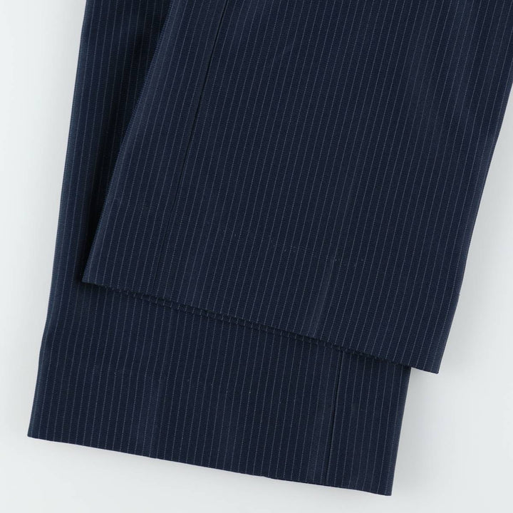 ~90'S Striped Pattern Slacks Pants Men's W34 Vintage unclear navy blue type Vintage Second Hand