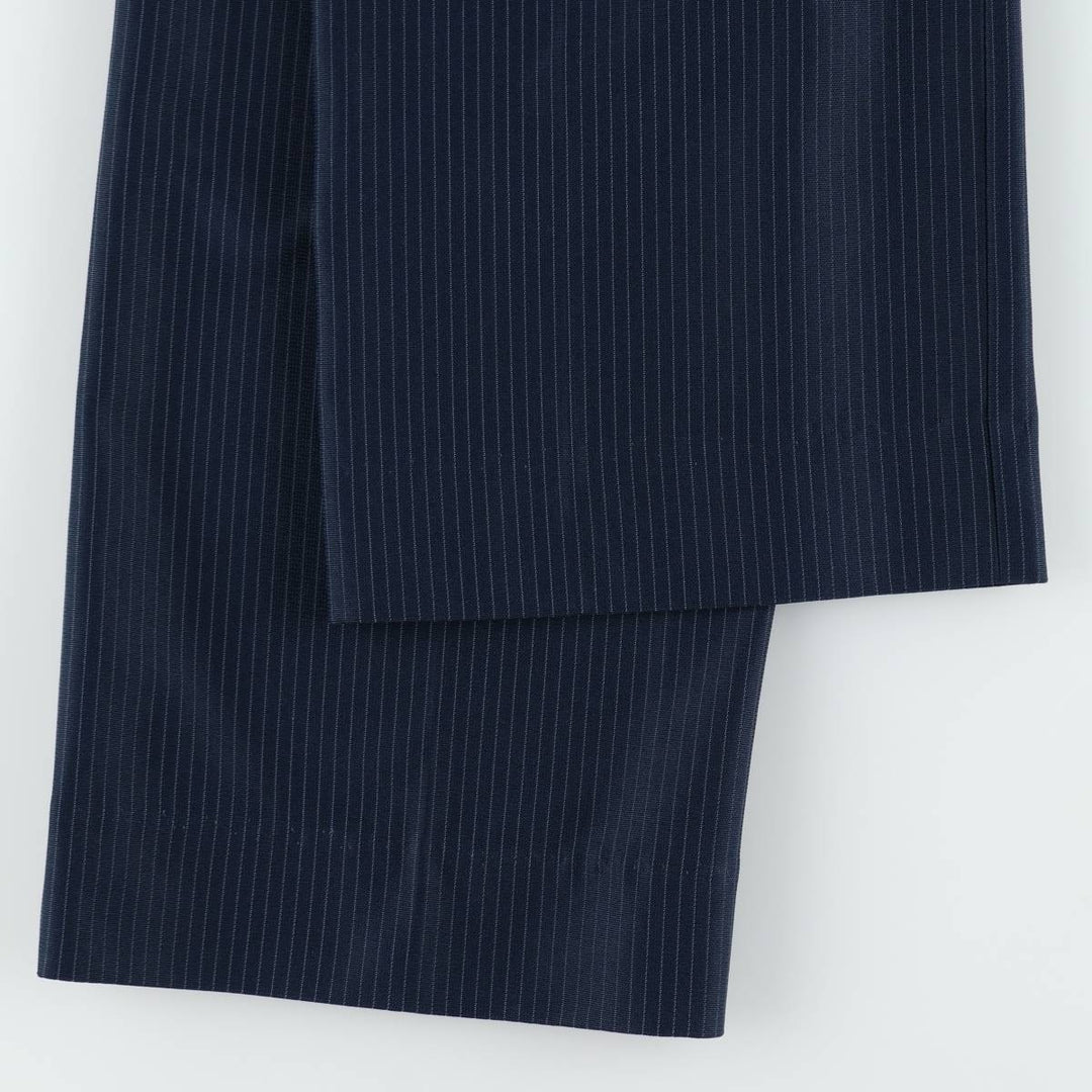 ~90'S Striped Pattern Slacks Pants Men's W34 Vintage unclear navy blue type Vintage Second Hand