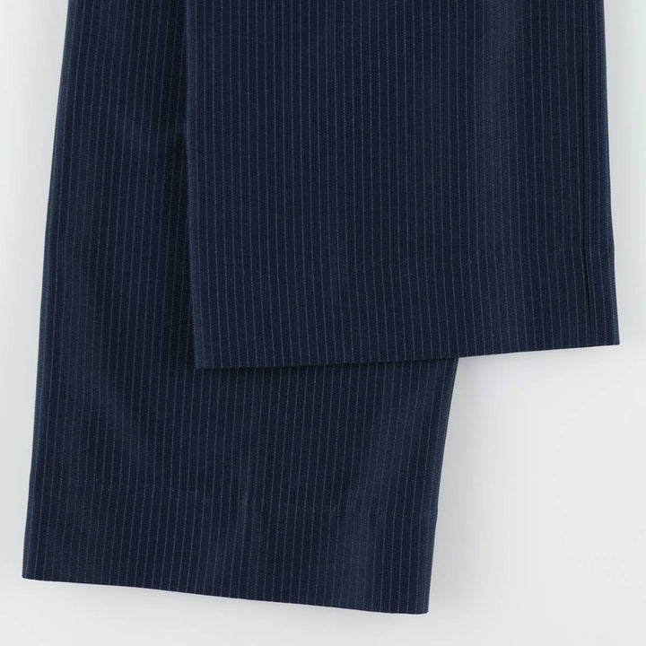 ~90'S Striped Pattern Slacks Pants Men's W34 Vintage unclear navy blue type Vintage Second Hand