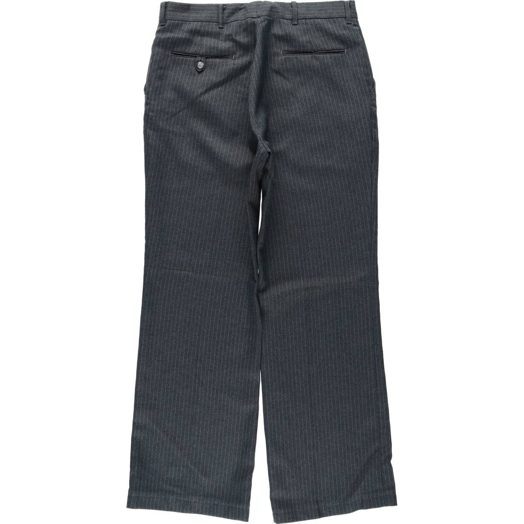 ~90'S Striped Pattern Slacks Pants Men's W32 (approx.) Vintage unclear gray type Vintage Second Hand