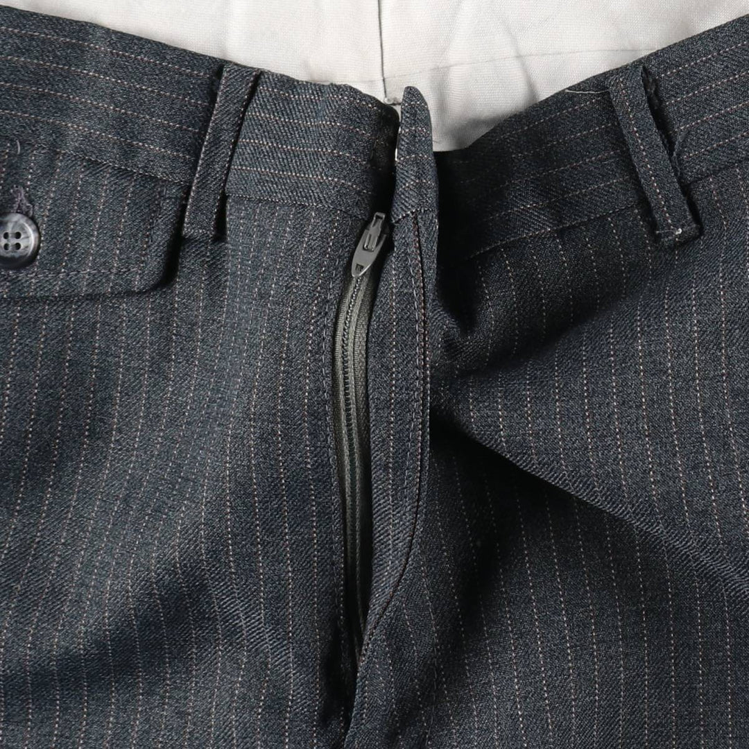 ~90'S Striped Pattern Slacks Pants Men's W32 (approx.) Vintage unclear gray type Vintage Second Hand