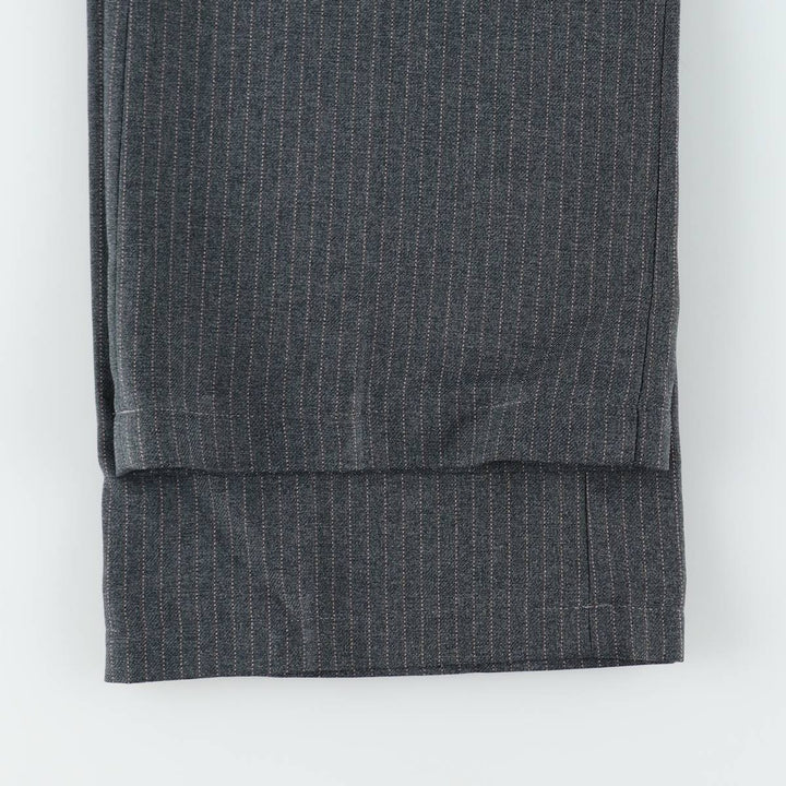 ~90'S Striped Pattern Slacks Pants Men's W32 (approx.) Vintage unclear gray type Vintage Second Hand