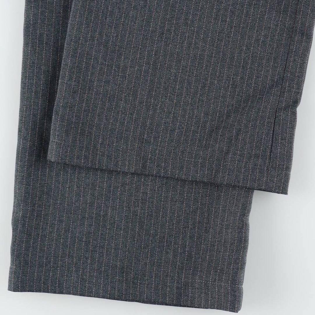 ~90'S Striped Pattern Slacks Pants Men's W32 (approx.) Vintage unclear gray type Vintage Second Hand