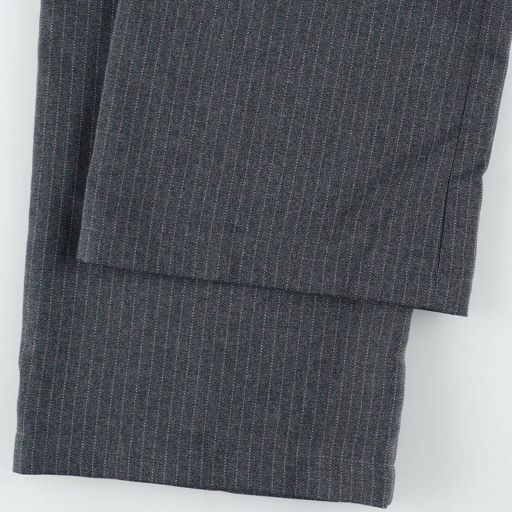 ~90'S Striped Pattern Slacks Pants Men's W32 (approx.) Vintage unclear gray type Vintage Second Hand