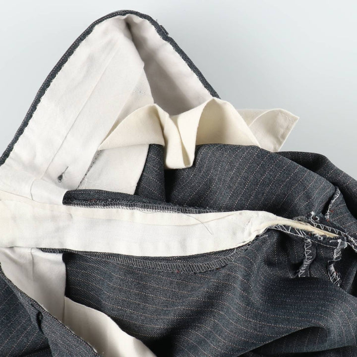 ~90'S Striped Pattern Slacks Pants Men's W32 (approx.) Vintage unclear gray type Vintage Second Hand