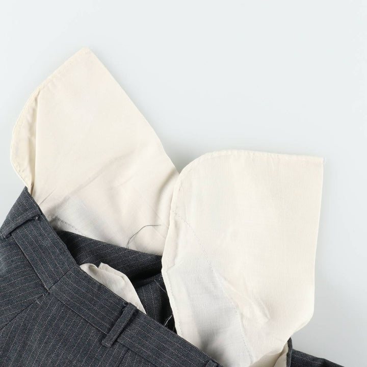 ~90'S Striped Pattern Slacks Pants Men's W32 (approx.) Vintage unclear gray type Vintage Second Hand