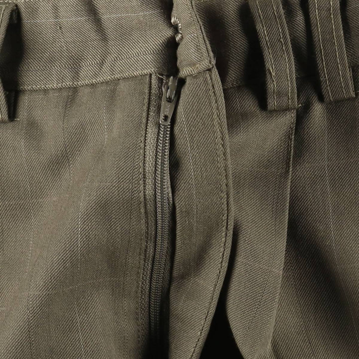 Pierre Cardin Check Pattern Two-Pleat Slacks Pants Men's W29 (approx.) unclear Khaki type Vintage Second Hand
