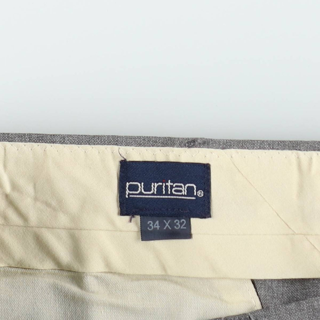Puritan Men's Slacks Pants, equivalent to W34 unclear gray type Vintage Second Hand