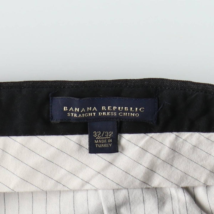 Banana Republic Straight Dress Chino Wool Pants, Men's Size W32 (approx.) wool black type Vintage Second Hand