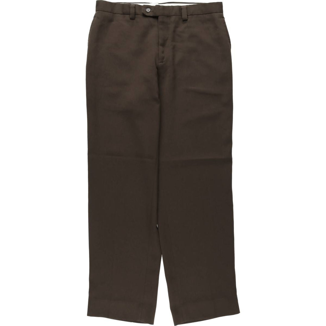 00s~ Calvin Klein slacks for men, size W34 polyester brown type Vintage Second Hand