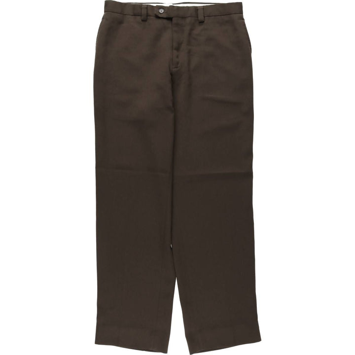 00s~ Calvin Klein slacks for men, size W34 polyester brown type Vintage Second Hand