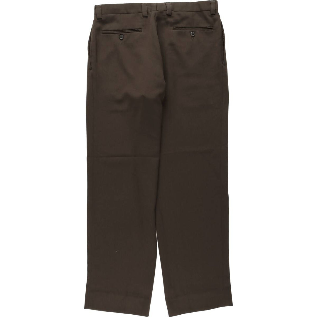 00s~ Calvin Klein slacks for men, size W34 polyester brown type Vintage Second Hand