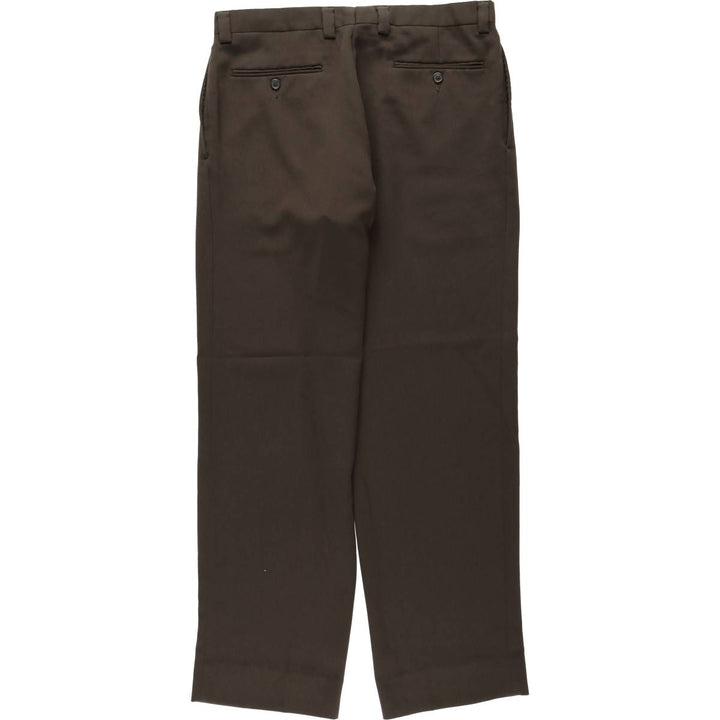 00s~ Calvin Klein slacks for men, size W34 polyester brown type Vintage Second Hand