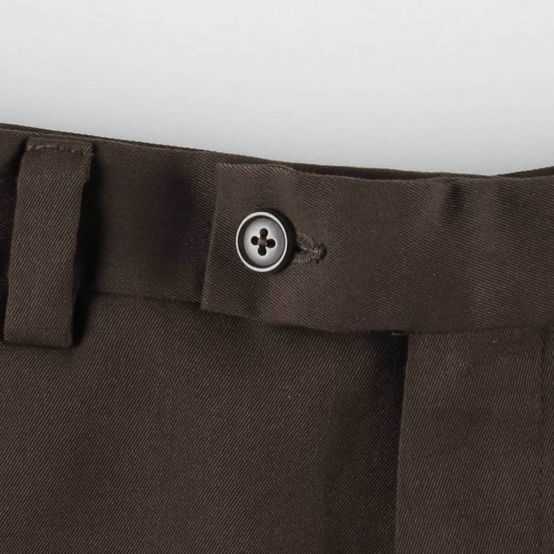 00s~ Calvin Klein slacks for men, size W34 polyester brown type Vintage Second Hand