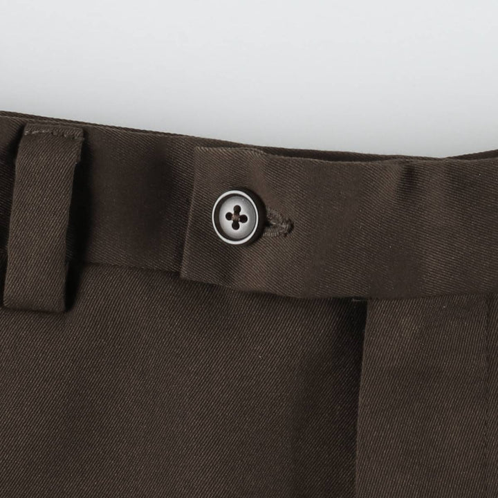 00s~ Calvin Klein slacks for men, size W34 polyester brown type Vintage Second Hand